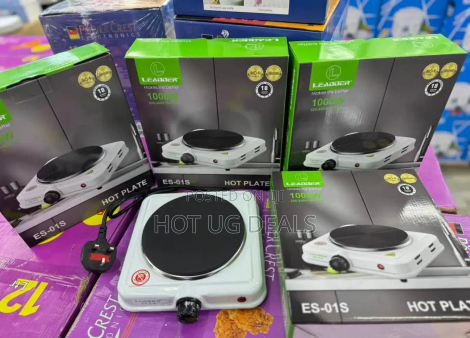 Single Electric Solid Hot Plate- White