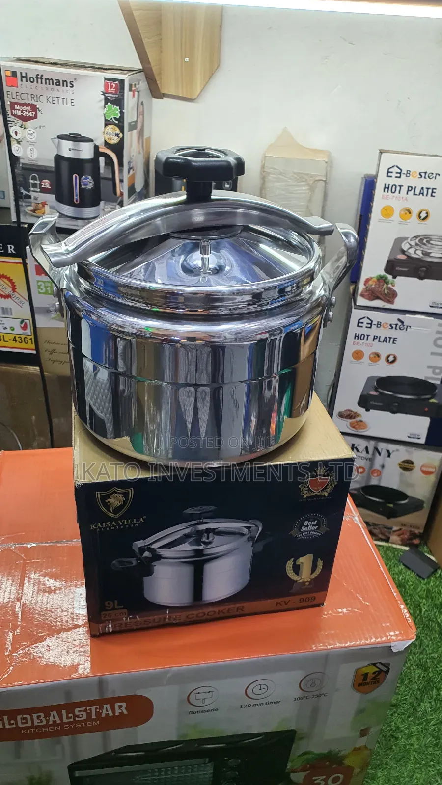 9l 26cm Kaisa Villa Pressure Cooker Aluminium