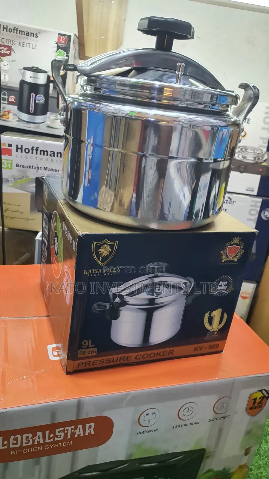 9l 26cm Kaisa Villa Pressure Cooker Aluminium
