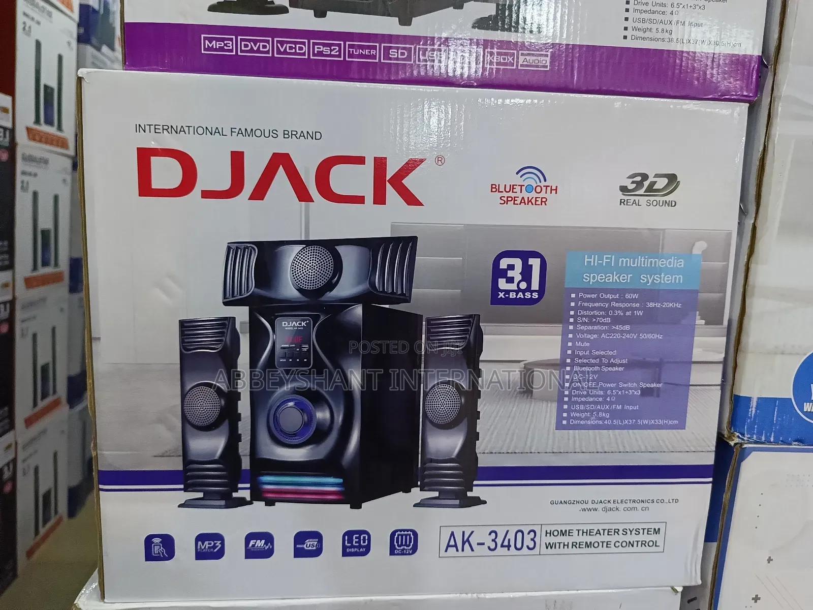 Subwoofer Bluetooth Djack Sound System