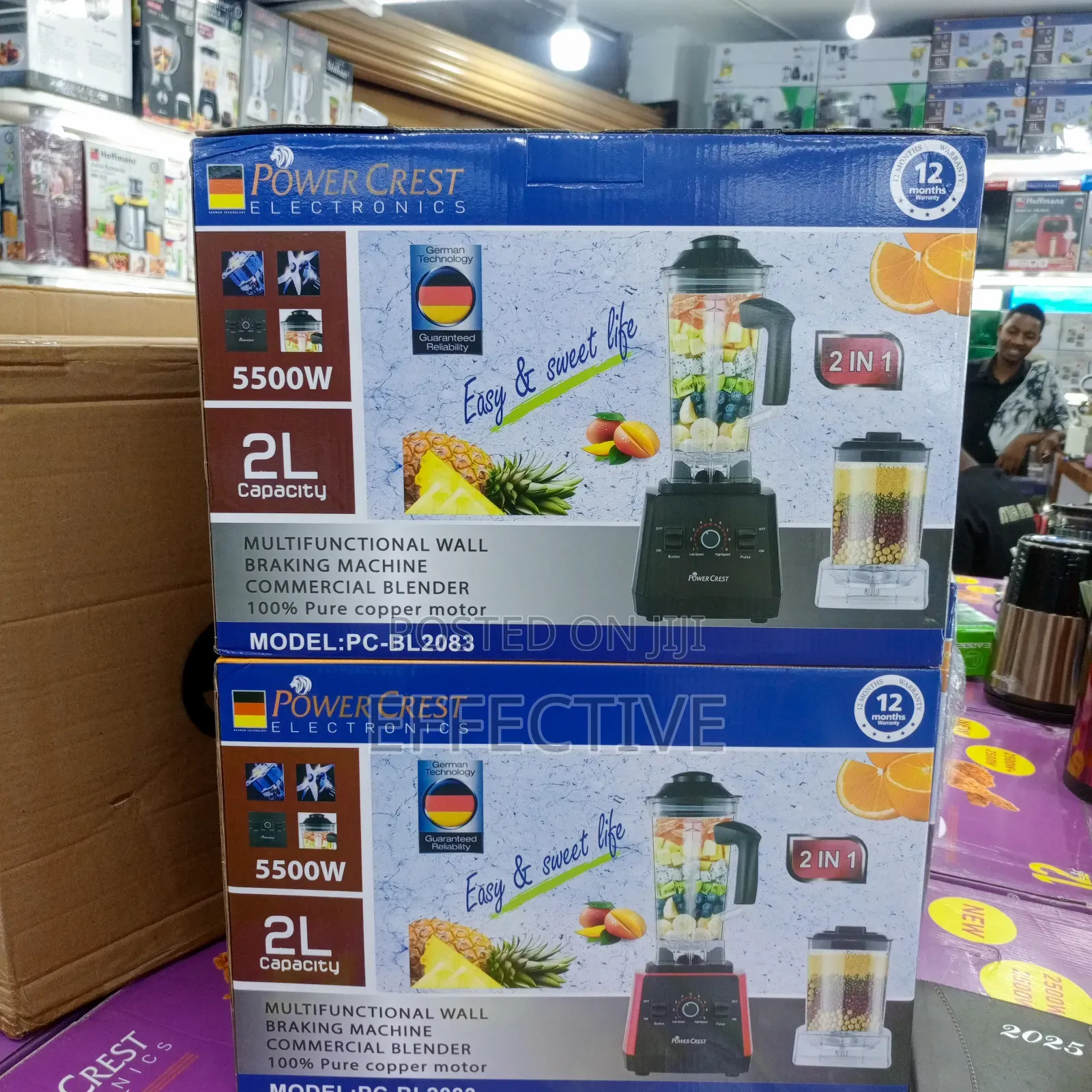 2-in-1 Heavy Duty Commercial Blender, Model Pc-Bl2083.