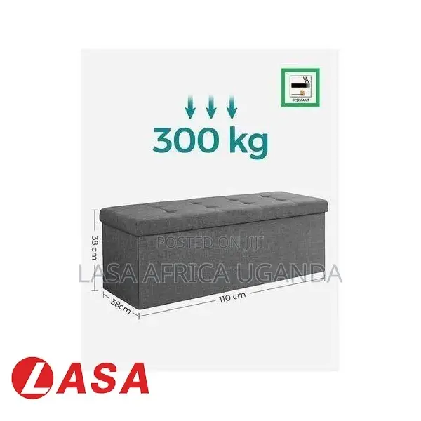 110cm Storage Ottoman Padded Foldable Bench With Lid
