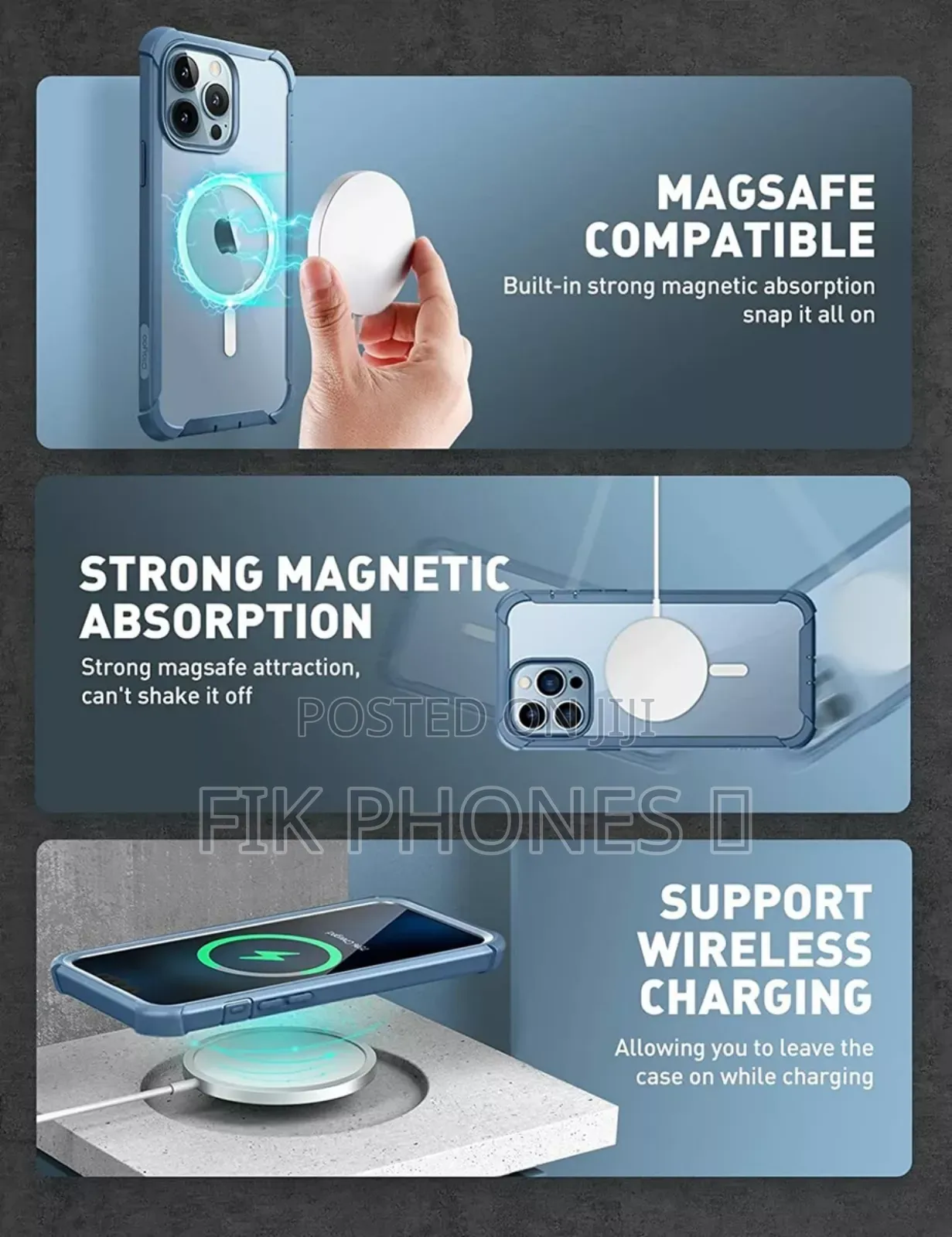 Clayco 360° Case Compatible Magsafe for iPhone" Duallayer Shell Cover