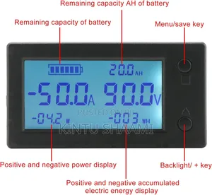 Drok Battery Monitor,Amps Volt Power Watt Meter Dc 0-300v 200a