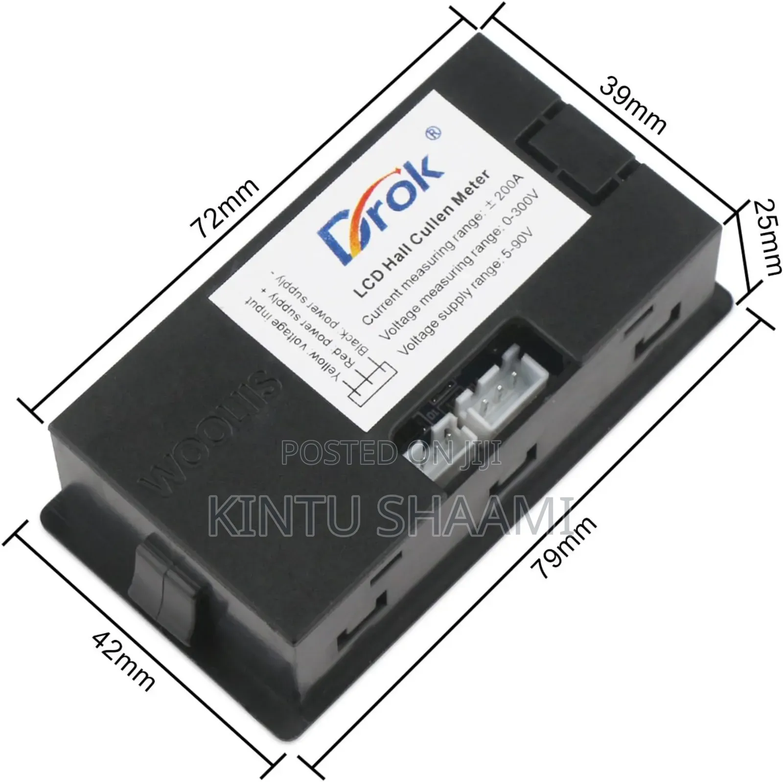 Drok Battery Monitor,Amps Volt Power Watt Meter Dc 0-300v 200a