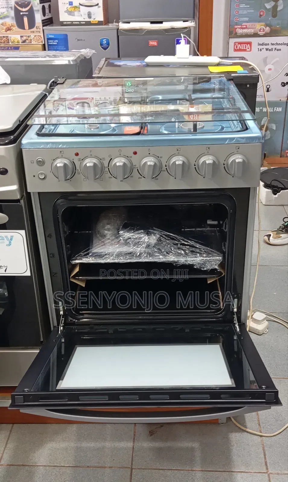 Midea 60cm Gas Cooker 3+1 Burners With Convection Oven Auto Ignition