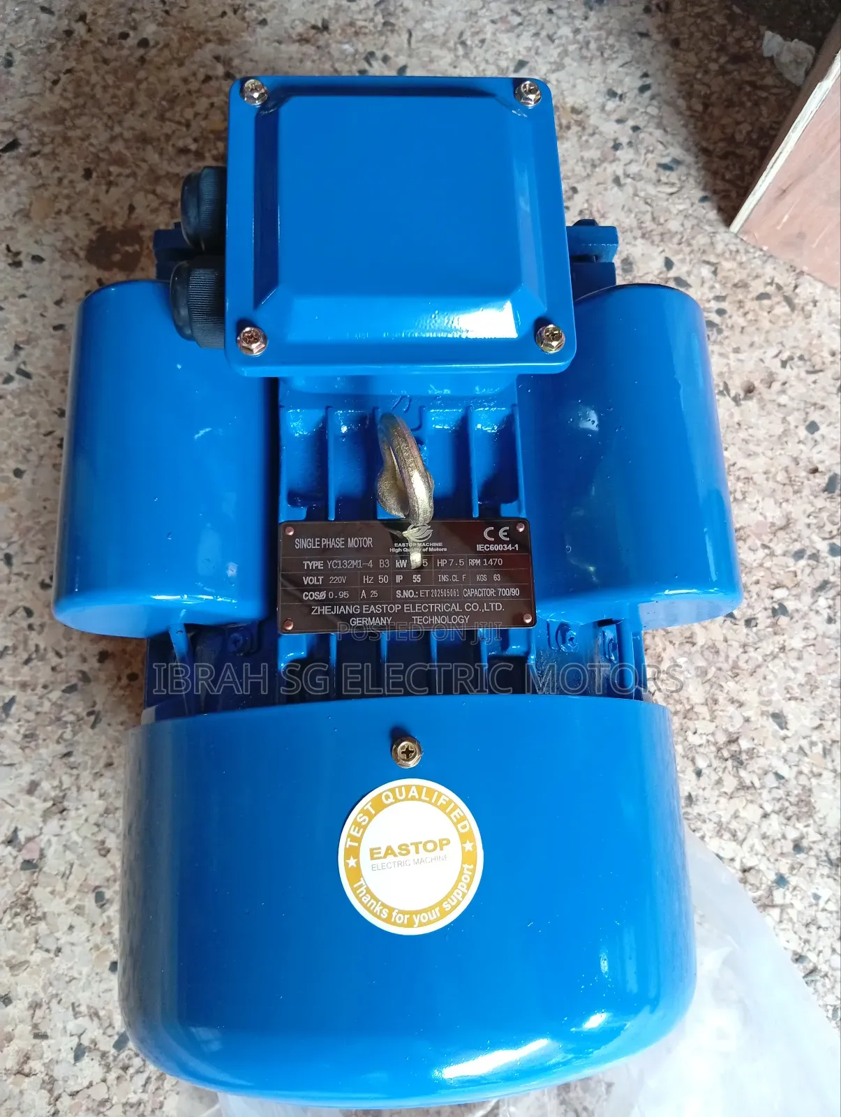 Single Phase 7.5hp Motor