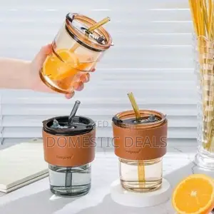 Glass Straw Cup (350ml)