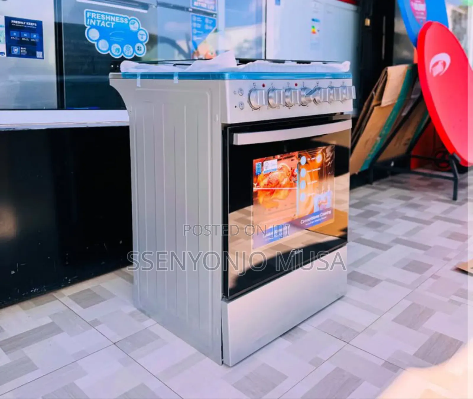 Midea 60cm Gas Cooker 3+1 Burners With Convection Oven Auto Ignition