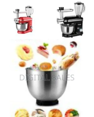 Sonifer 5.5l,6 Speed Stand Dough Mixer, 3ln1meat Grinder,Blender