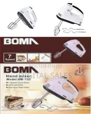 Boma Electric Hand Mixer, Egg Beater Whisk Handheld,7 Speed Portable