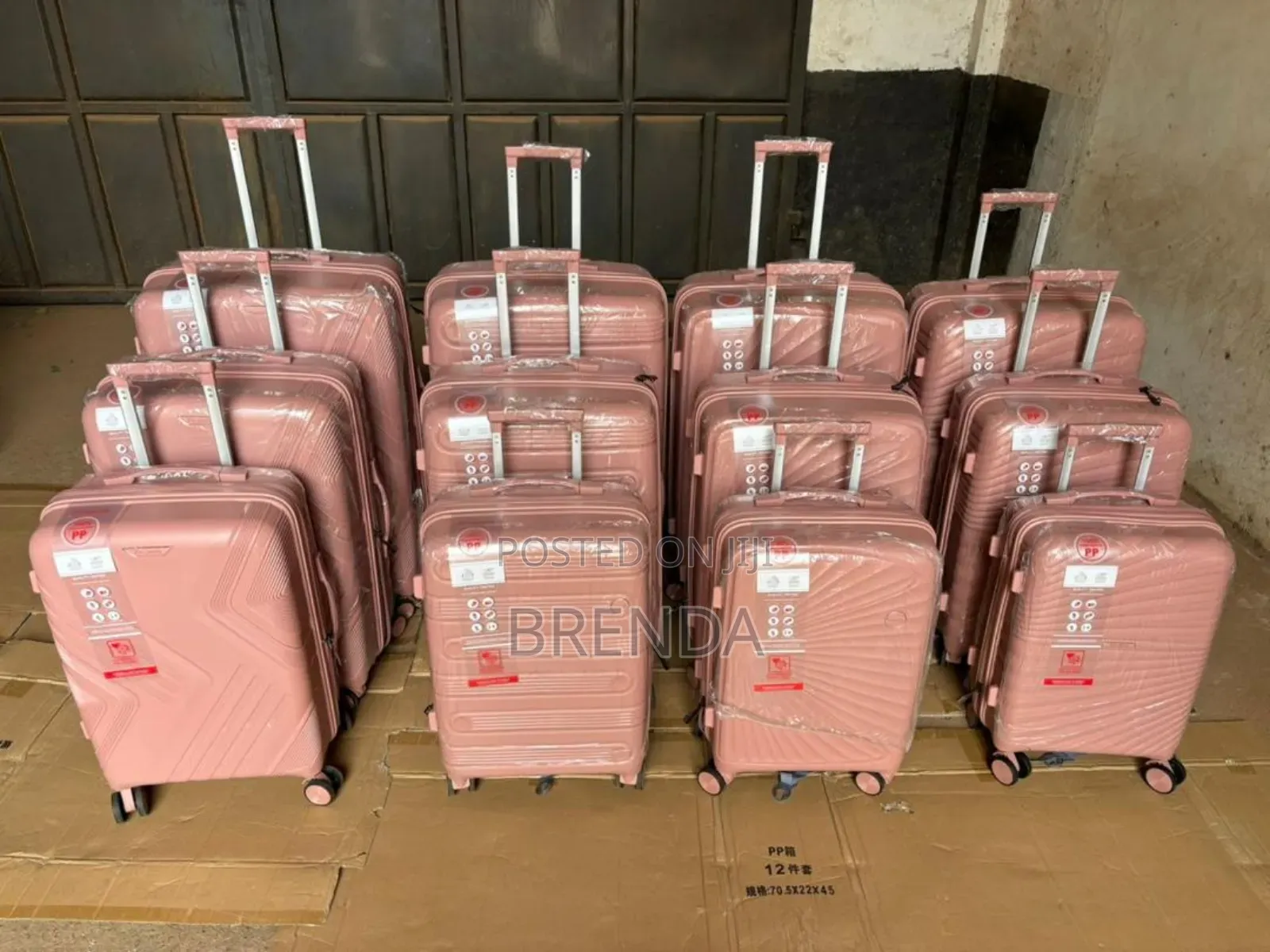 Brand New Rubber Set of 3 Suitcases