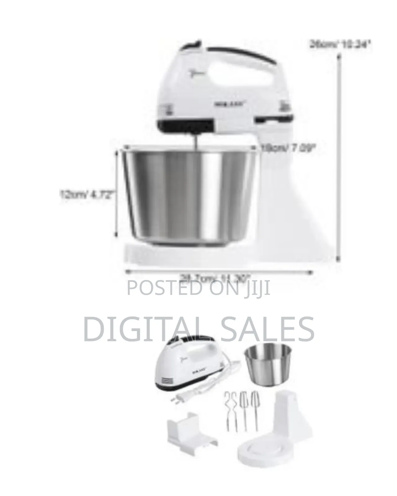 Sokany Portable Versatile 7 Speed Hand Mixer With Cake Stand Mixer