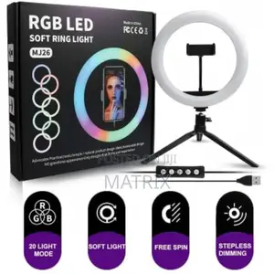 10 Inch RGB Led Soft Ring Light Multi Color for Best Photos and Video