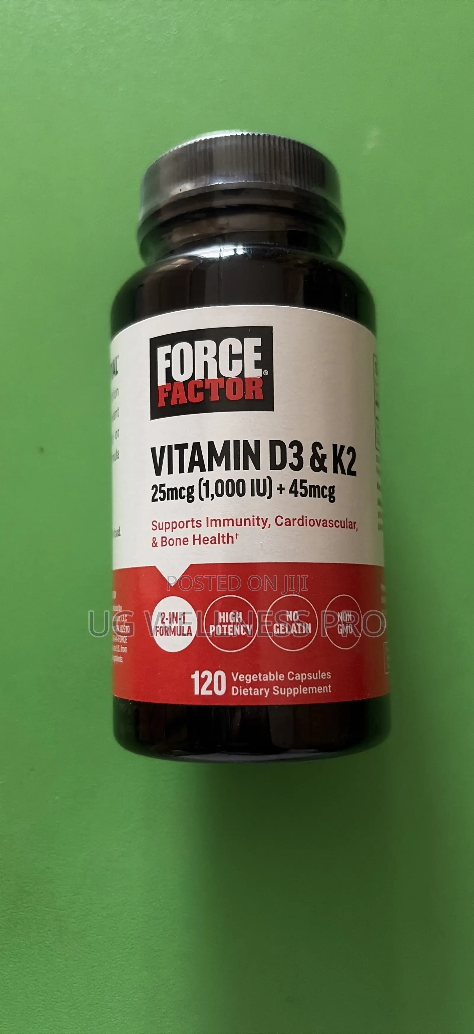 Force Factor, Vitamin D3 120 Vegetable Capsules