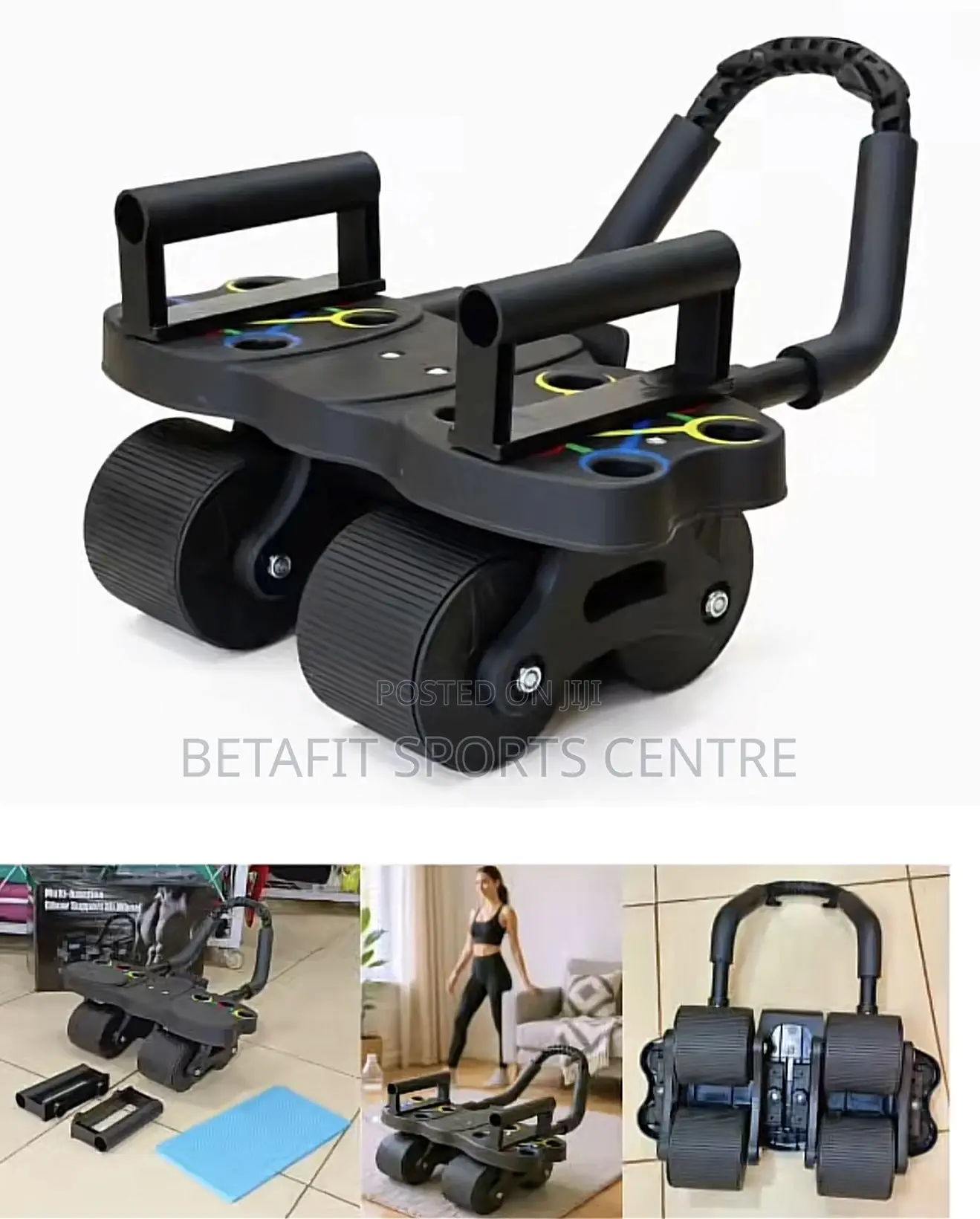 4 Wheel Ab Roller With Push Up Board