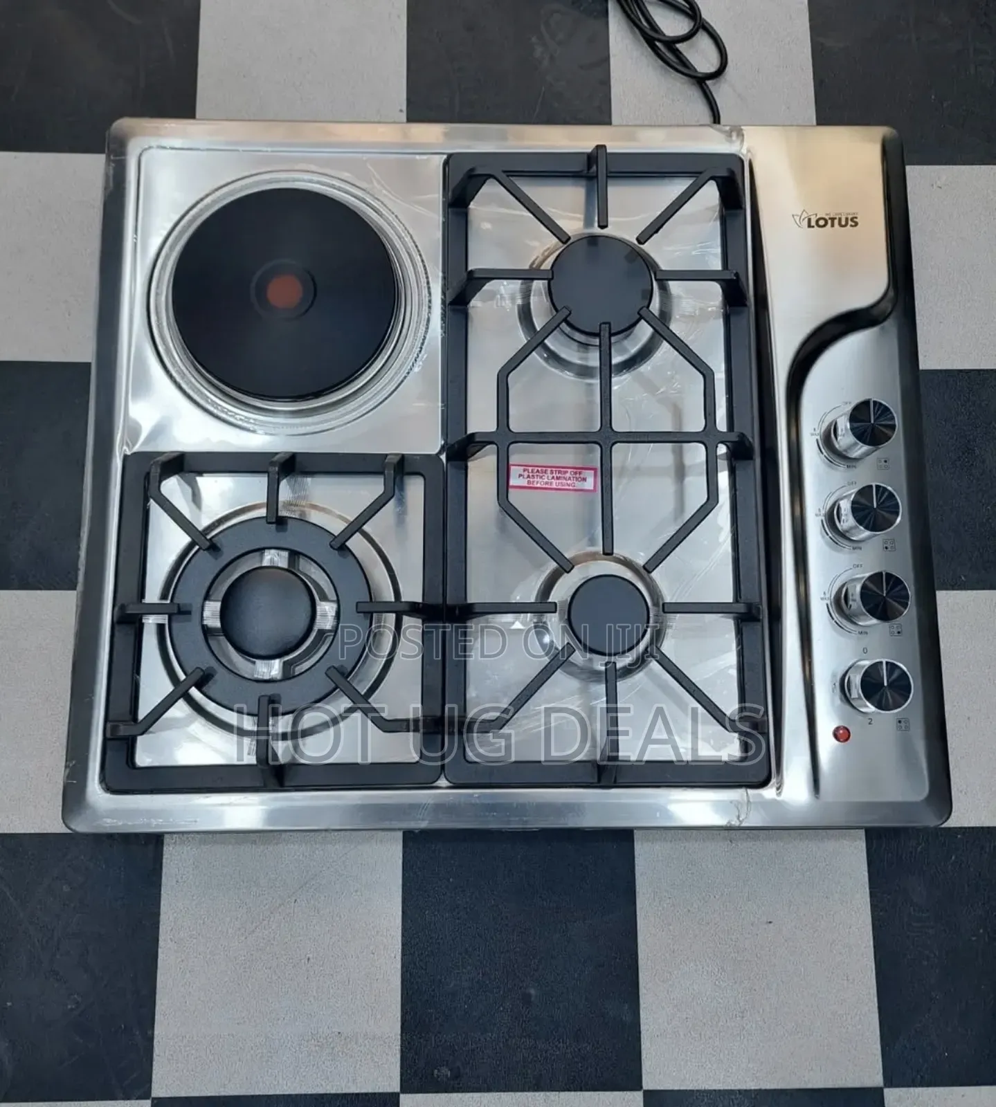 60x60cm Digiwave 3 Gas And 1 Electric Cooktop Cooktop Auto Ignition