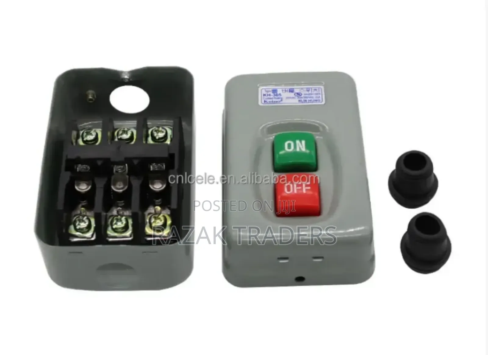 Green and Red Power Switch Button Switch on and Off