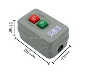 Green and Red Power Switch Button Switch on and Off