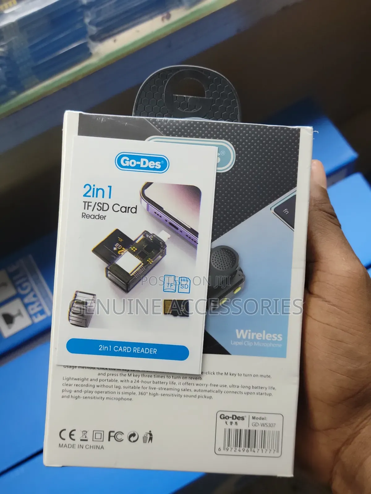 Go-Des 2 in 1 Lapel Clip Wireless Microphone