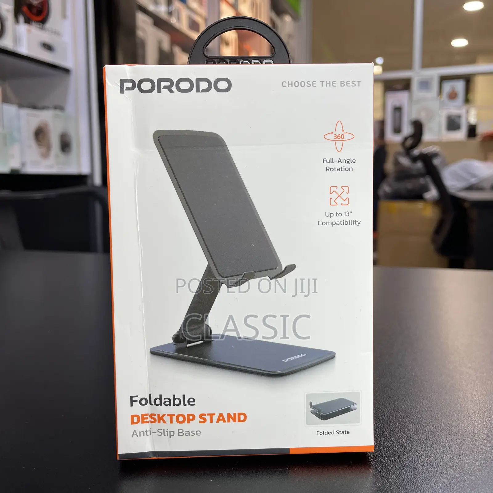 Porodo Foldable Desktop Stand With Anti-slip Base