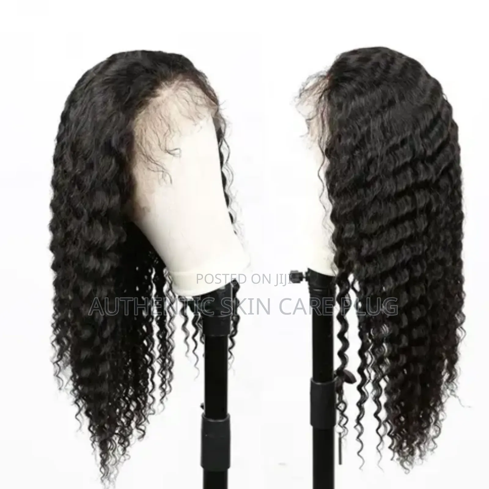 13*4 Lace Front Curly 180% Human Hair Wig - Black 28inch
