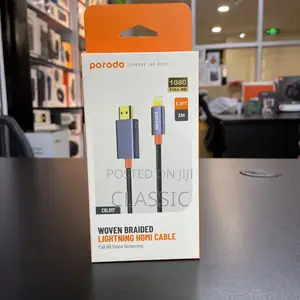 Porodo Alum. Alloy Woven Cable Lightning to Hdmi