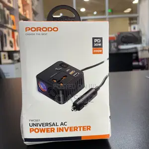 Porodo Universal Black Ac Power Inverter
