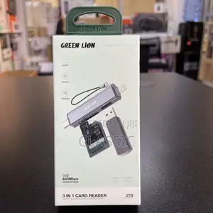 Green Lion 3-in-1 Card Reader With Usb-c Usb-a Connectivity