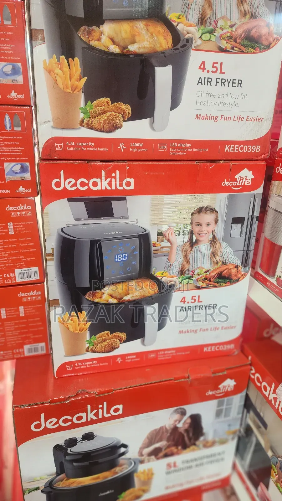 Air Fryer 4.5 L Air Fryer Digital Decakila Kuec039b