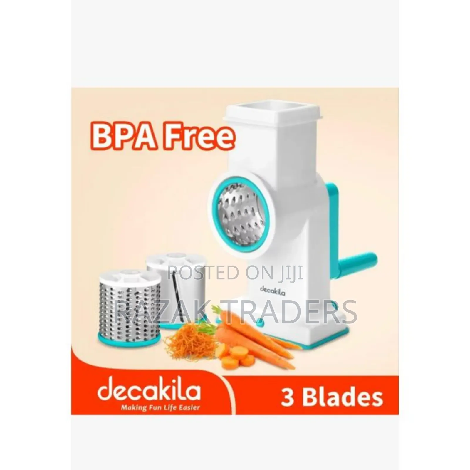 Decakila Manual Grater Onion Chopper Vegetable Chopper With Container