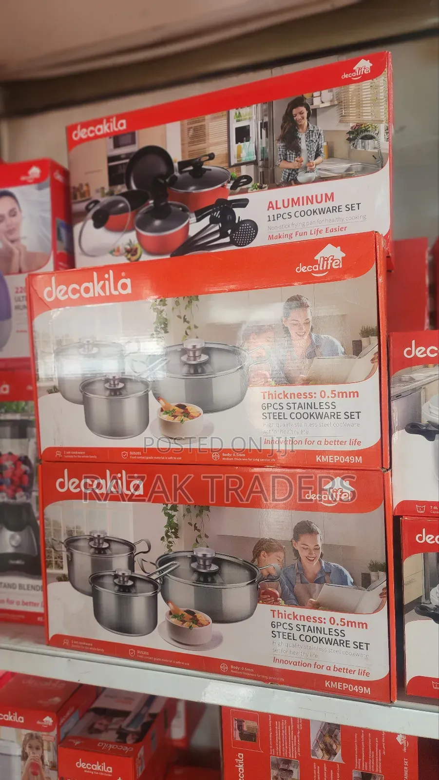 Decakila Set of 6 Stainless Steel Pots
