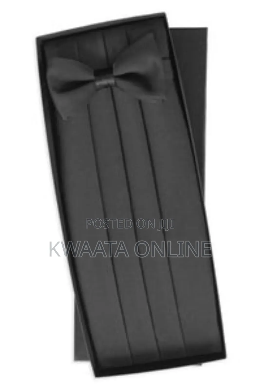 Men's Cummerbund Bowtie Set Hanky Pocket Square Waistband Set