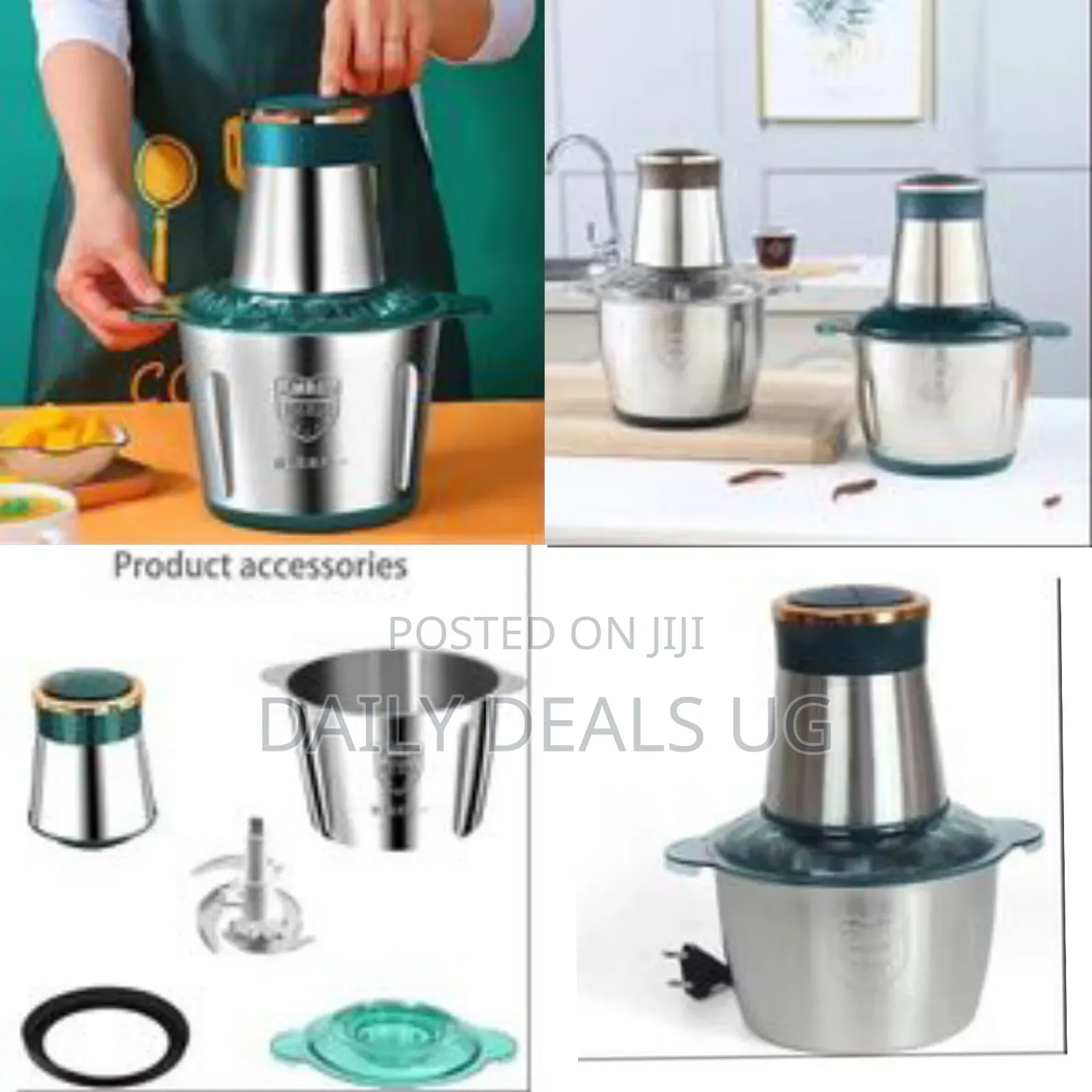 Hoffmans 2l Electric Meat Grinder Bowl Food Meat Vegetable Chopper