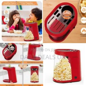 Hot Air Electric Popcorn Maker Machine - Red