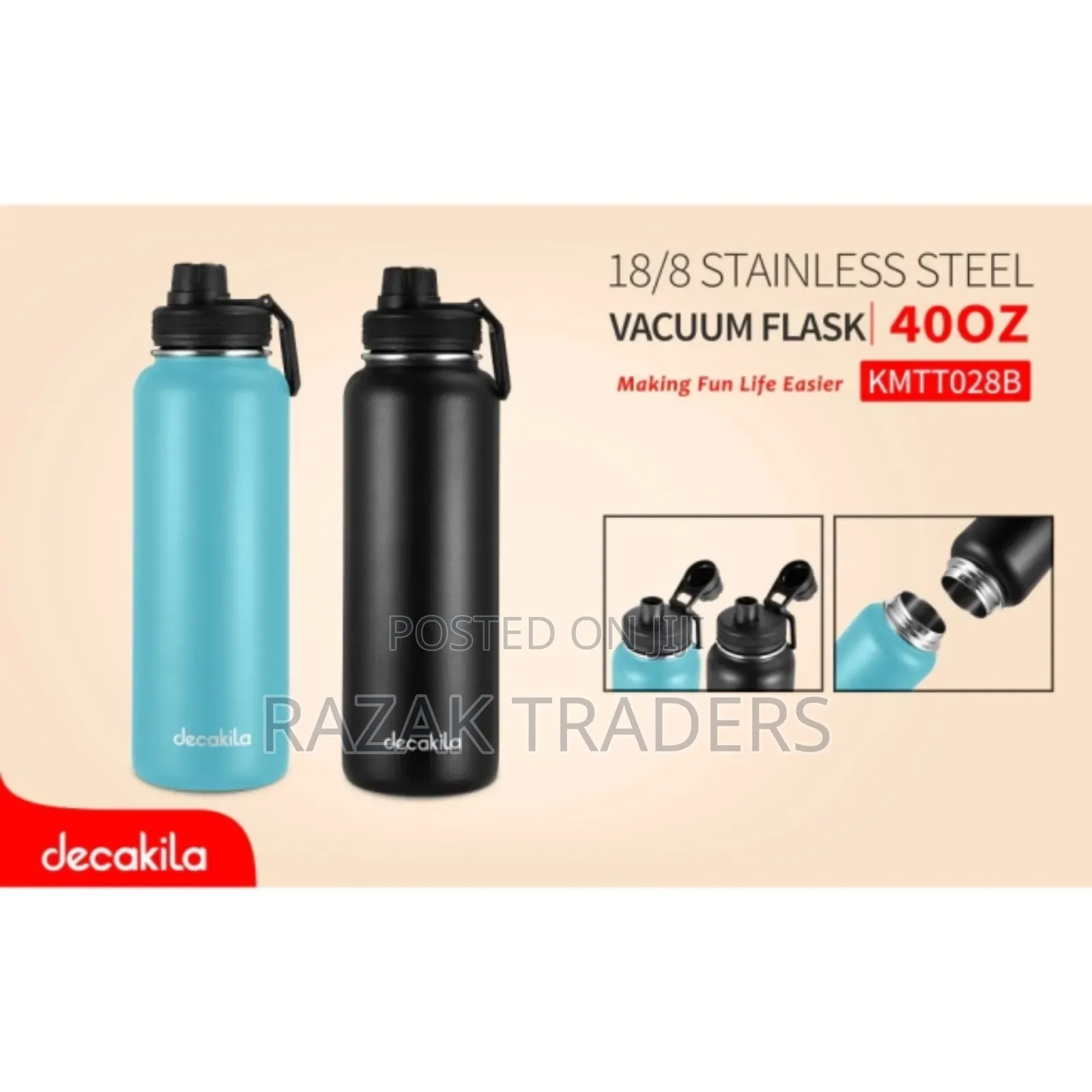 Decakila Double Vacuum Insulation Bottle 2pcs