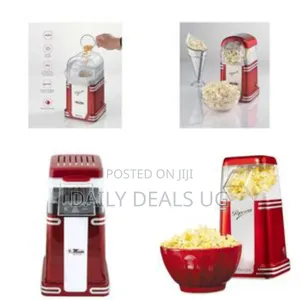 Electro Master Fast Porpcorn Maker for Making Healthy Porpcorn -Red
