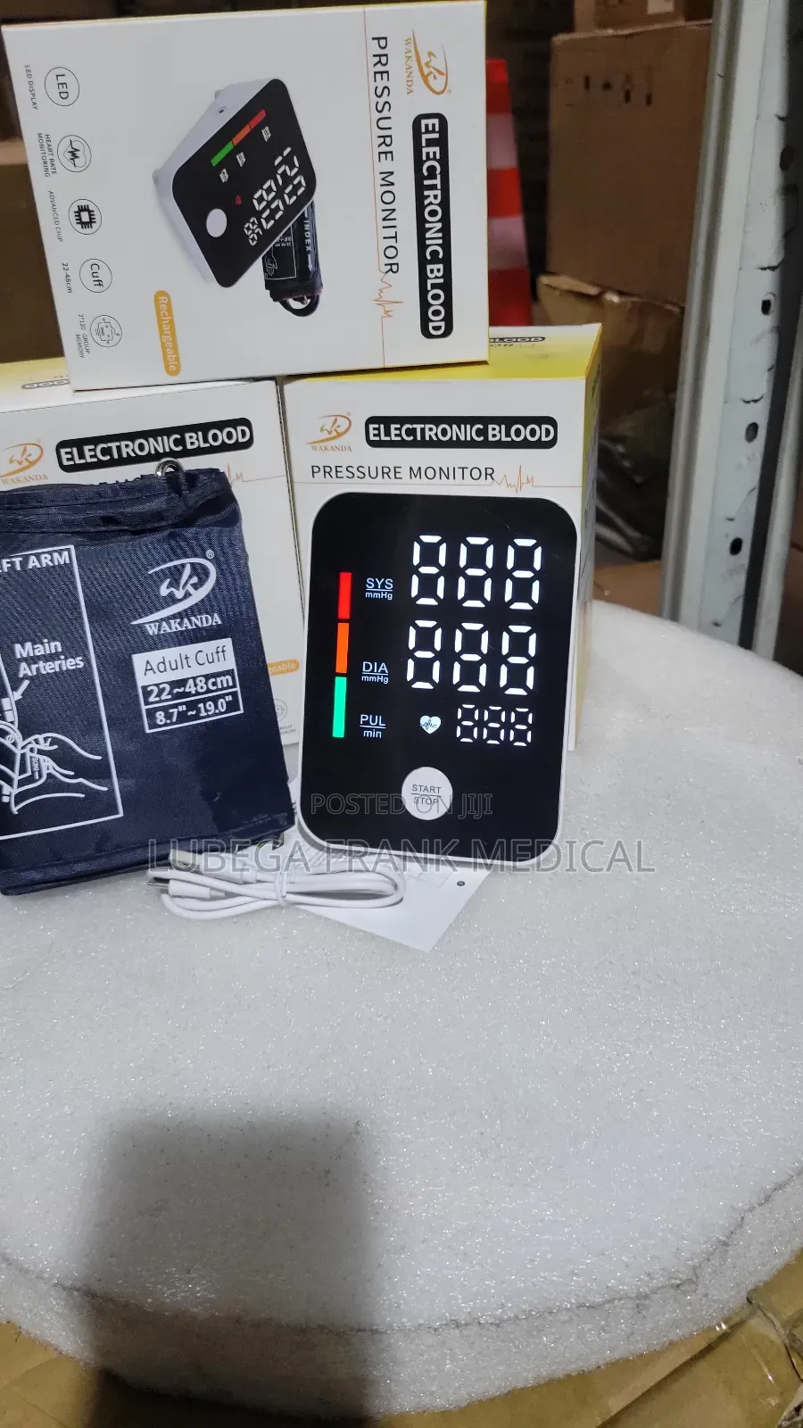 Rechargeable Blood Pressure Bp Monitor Machine/Backup Battery