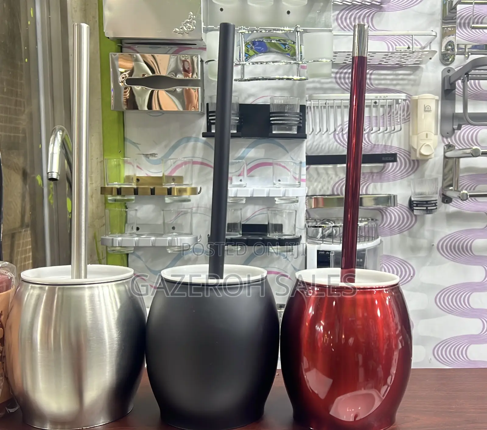 Vibrant Stainless Steel Toilet Brush