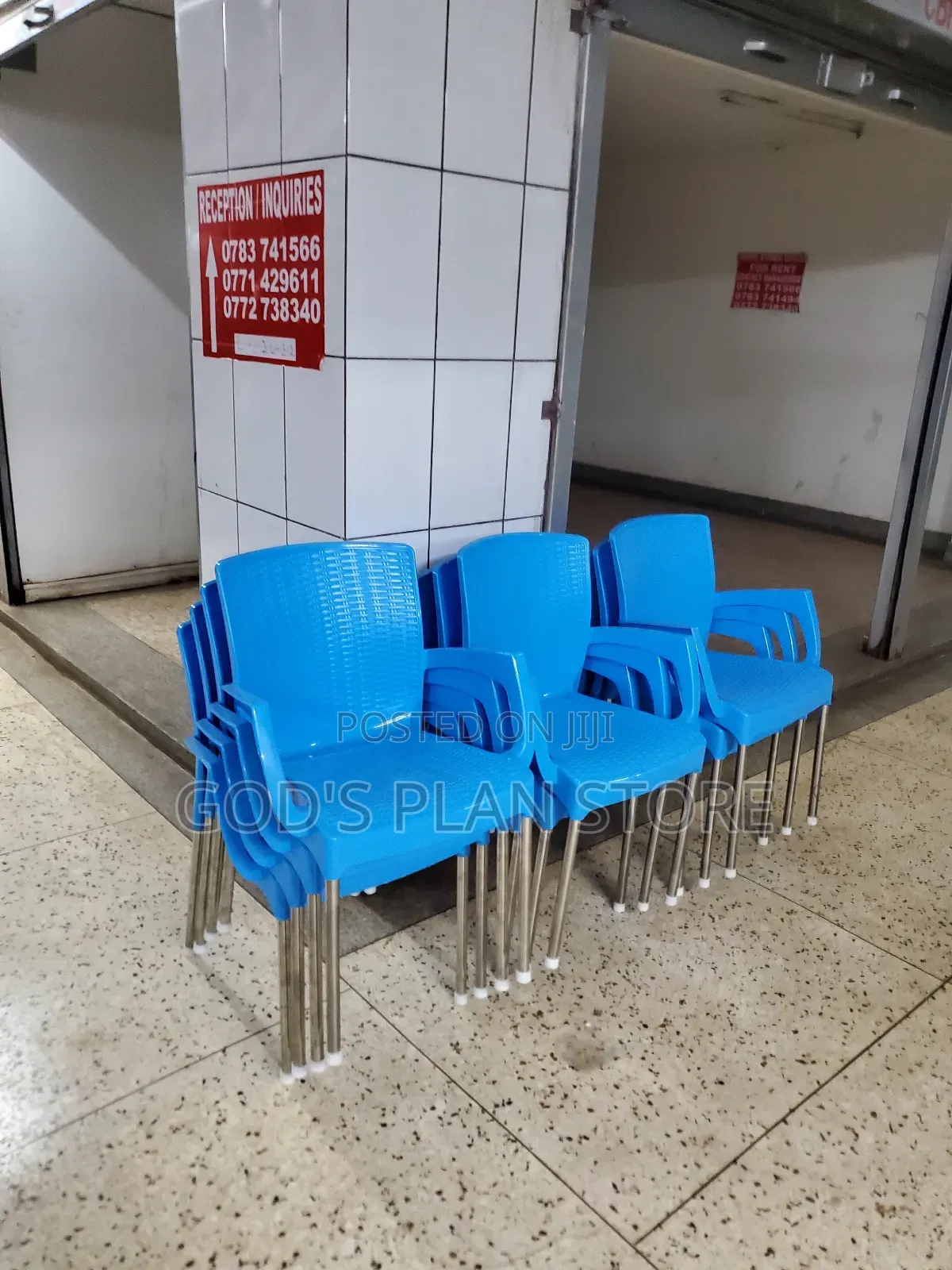 Blue Plastic Chairs Plastic Chairs for Garden/Hotels/Bars/Outdoor