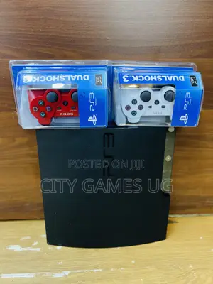 Playstation 3 With Colored Controllers