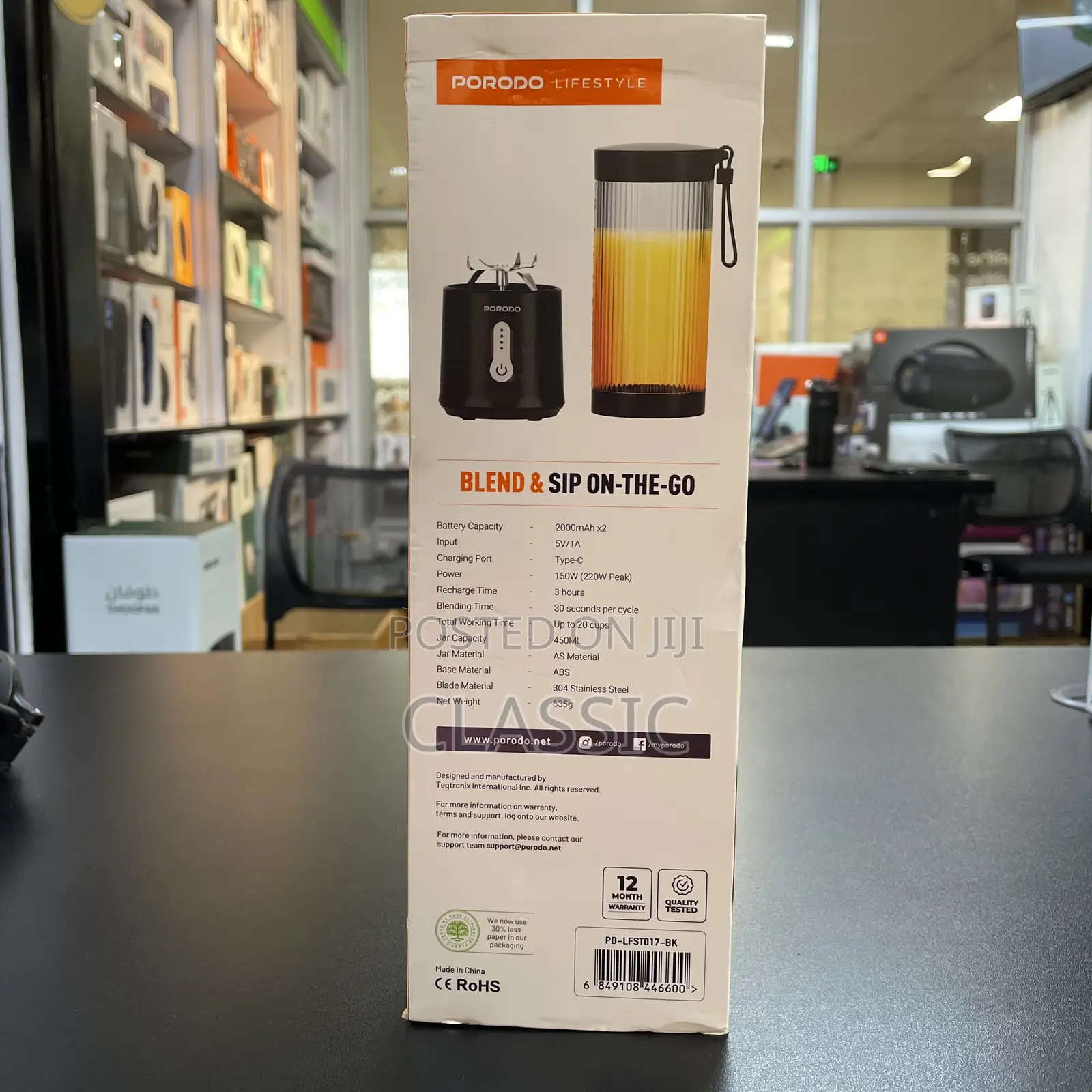 Porodo Lifestyle Powerful Portable Go-Blender
