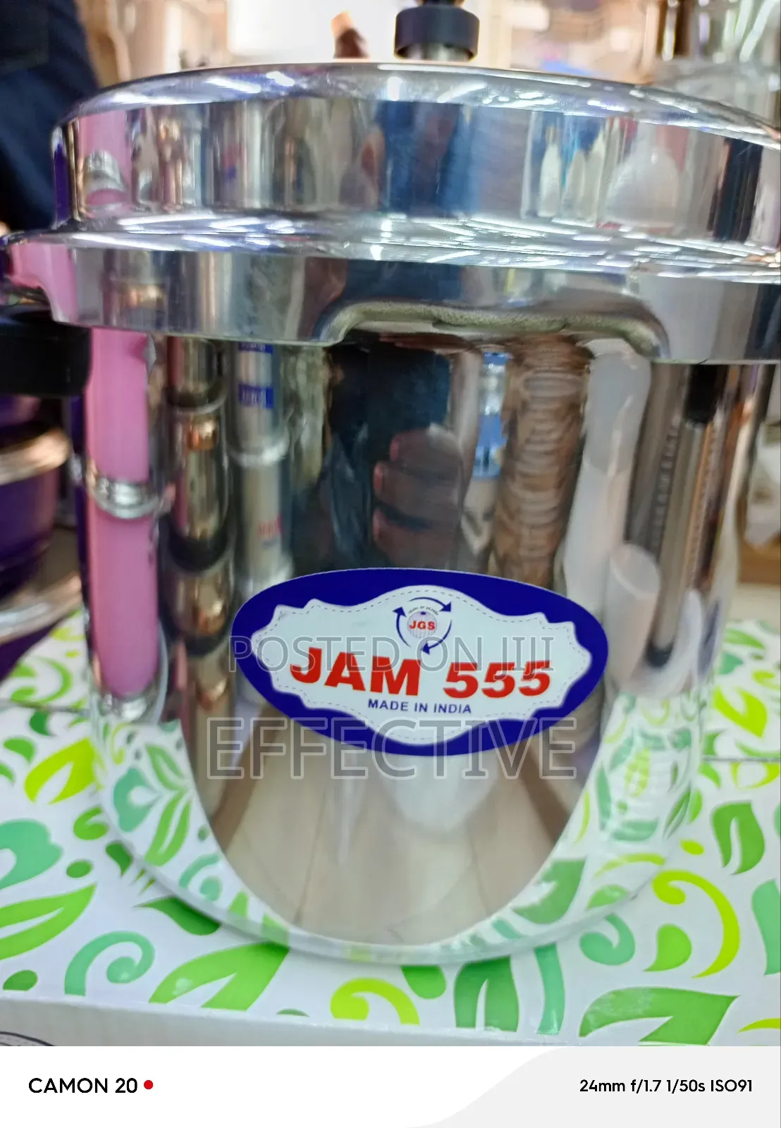 Indian 10-liter Stainless Steel Pressure Cooker.