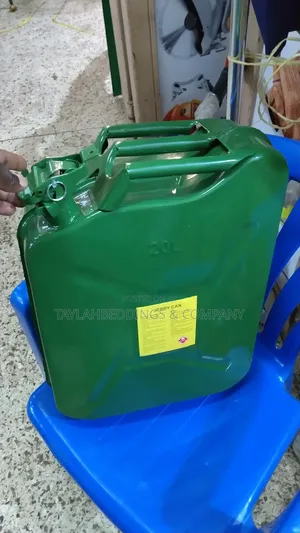 20 Litre Heavy Duty Green Metal Jerry/Petrol/Fuel Can