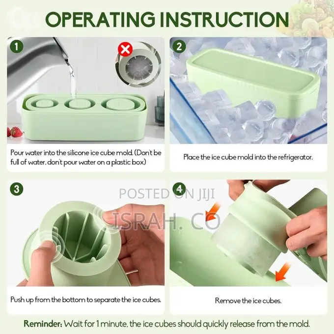 Silicone Ice Cube Tray for Stanley Cup, 3 PCS