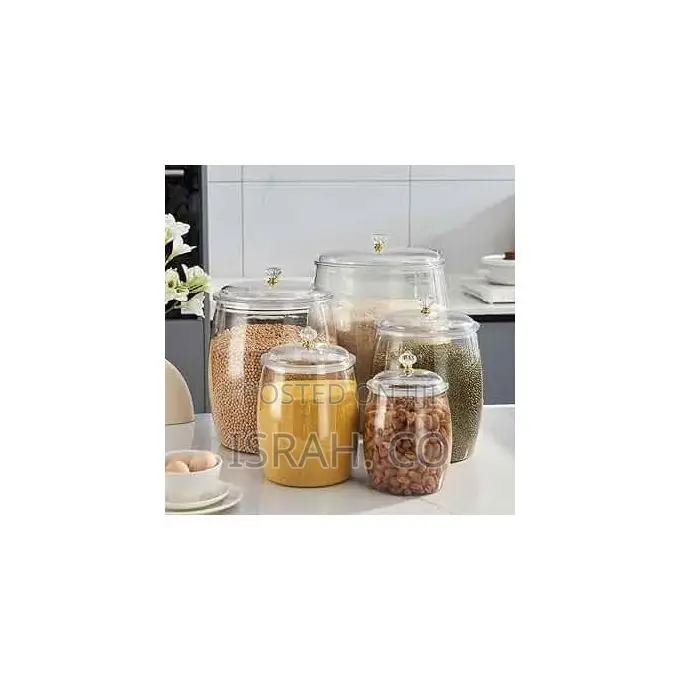 5 Piece of Acrylic Gallon Cookie Jars