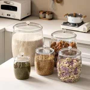5 Piece of Acrylic Gallon Cookie Jars