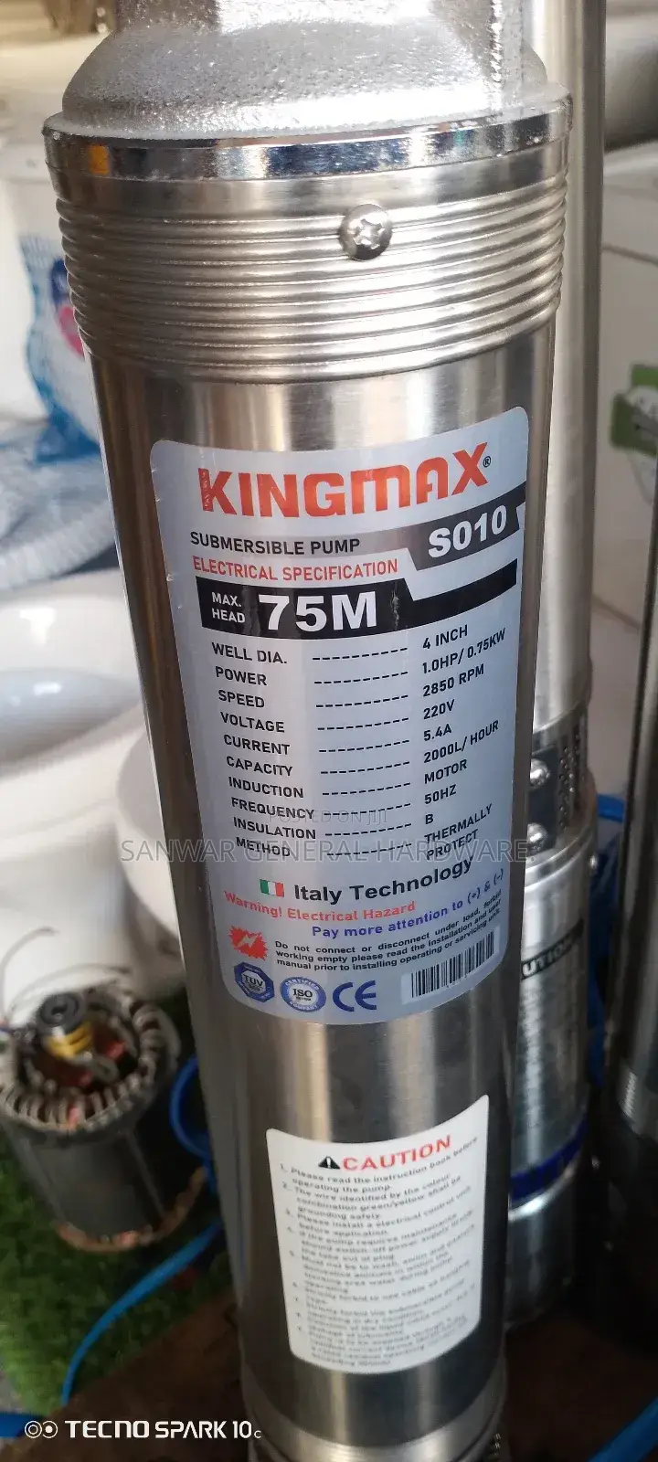 75m, Submersible Water Pumps(Kingmax) -"Suck in the Middle"