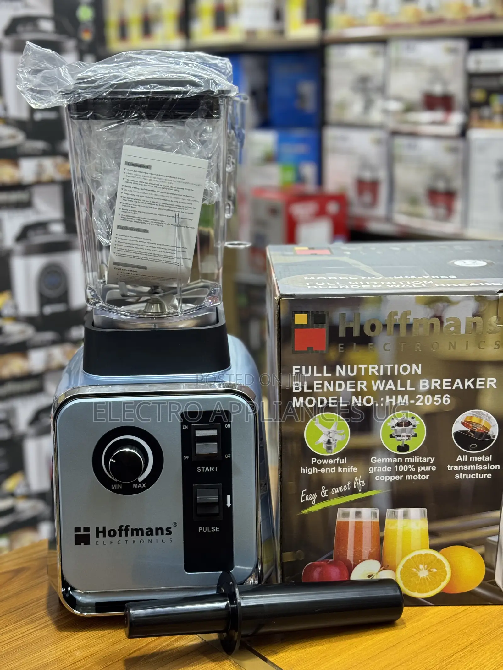 Hoffmans Full Nutrition Blender Wall Breaker, Model Number Hm-2056.