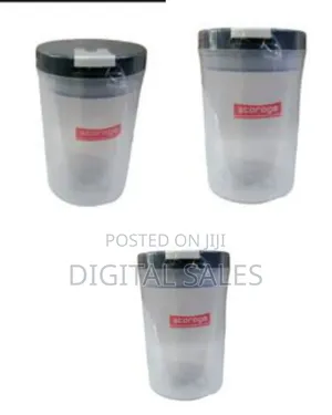 900ml Round Plastic Transparent Storage Box Tin Containers Organizer -